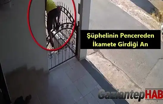 Gaziantep'te hırsızlık olayı güvenlik kamerasında