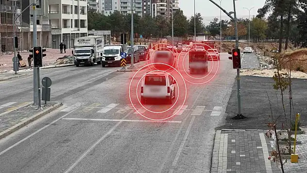 Gaziantep'te kırmızı ışık ihlali yapan 990 araca ceza
