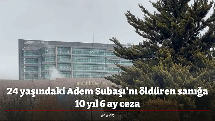 24 yaşındaki Adem Subaşı'nı öldüren sanığa 10 yıl 6 ay ceza