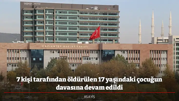 7 kişi tarafından öldürülen 17 yaşındaki çocuğun davasına devam edildi