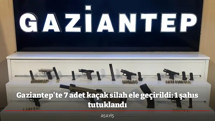 Gaziantep'te 7 adet kaçak silah ele geçirildi: 1 şahıs tutuklandı