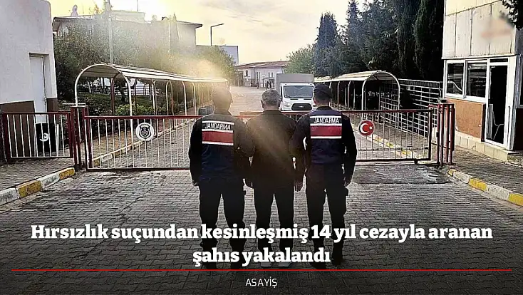 Hırsızlık suçundan kesinleşmiş 14 yıl cezayla aranan şahıs yakalandı