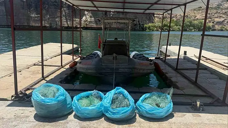 Ağ ile avlanma yasağına uymayan şahıs yakalandı