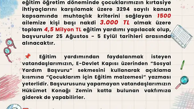 Araban Kaymakamlığı bin 500 ihtiyaç sahibi çocuklara yardım yapacak