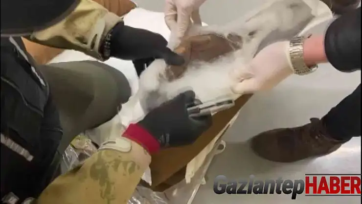 Bebek yorganına emdirilmiş halde 2 kilo 400 gram eroin bulundu