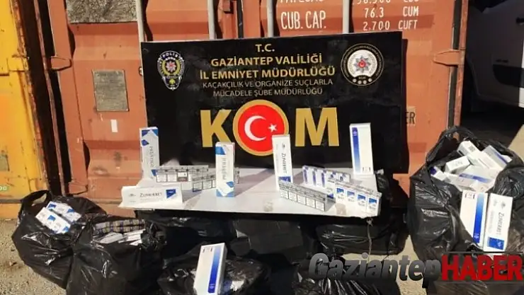 Bir evde 2750 paket kaçak sigara ele geçirildi