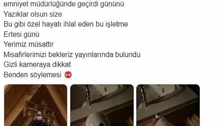 Bungalovdaki gizli kamera skandalı