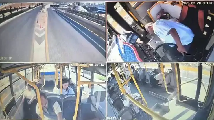 Direksiyon başında kalp krizi geçiren halk otobüsü şoförü hayatını kaybetti