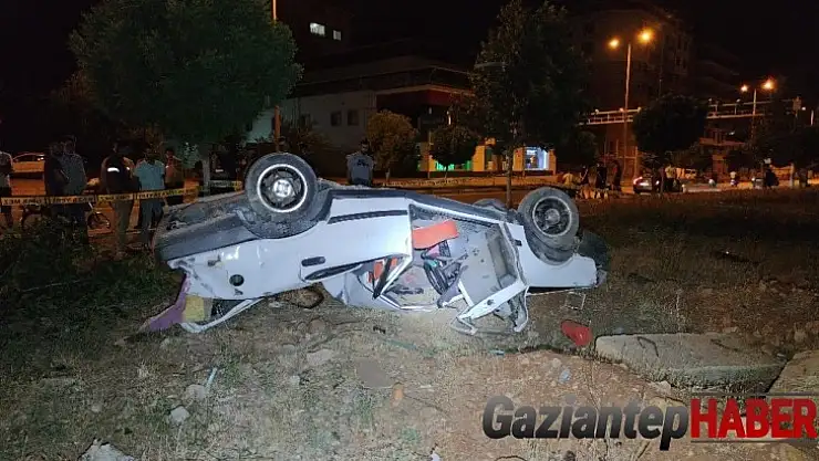 Düğün dönüşü otomobil takla attı: 2 yaralı