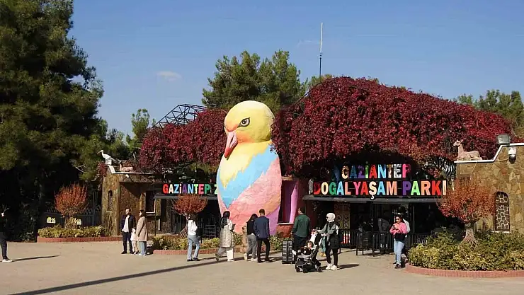 Gaziantep Doğal Yaşam Parkı'na ara tatilde ziyaretçi akını