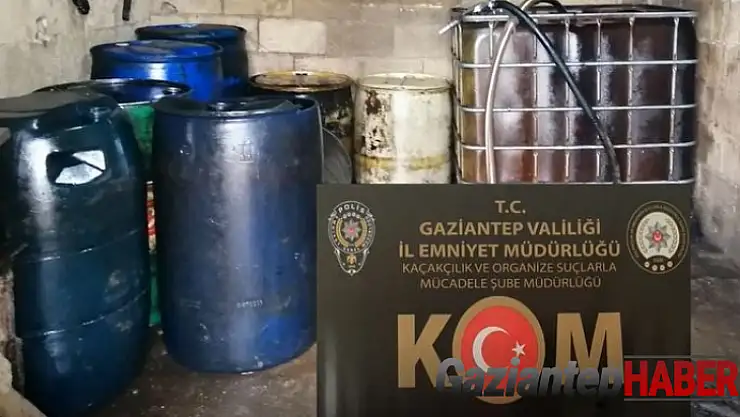 Gaziantep'te 2 bin 500 litre kaçak akaryakıt ele geçirildi