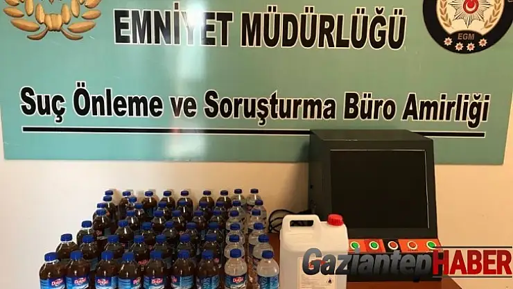 Gaziantep'te 31 litre kaçak alkol ele geçirildi