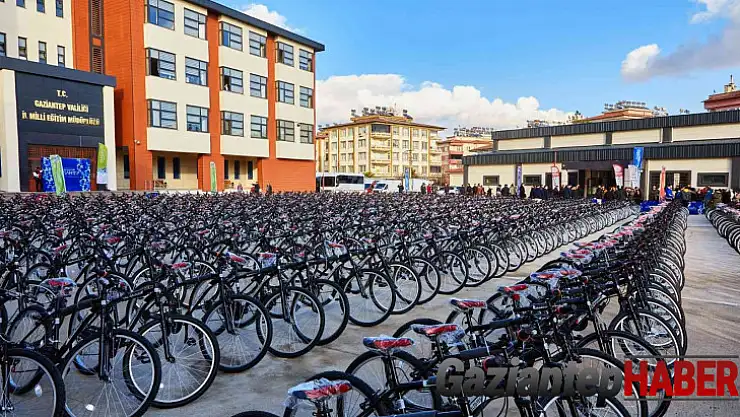 Gaziantep'te 7 okulun öğretmenlerine bisiklet dağıtımı