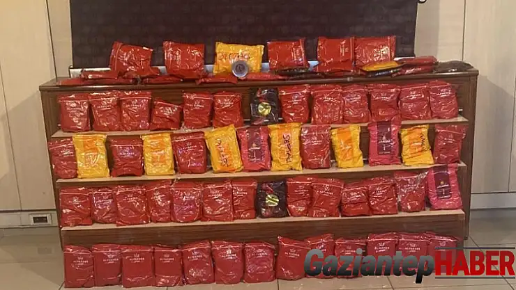 Gaziantep'te 88 kilogram kaçak nargile tütünü ele geçirildi