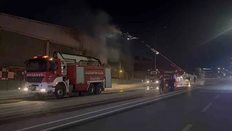 Gaziantep'te ambalaj fabrikasında yangın: 1 işçi dumandan etkilendi