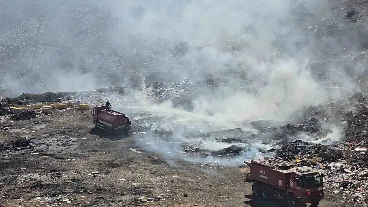 Gaziantep'te eski çöplük alanında çıkan yangın söndürüldü