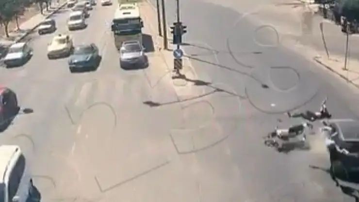 Gaziantep'te feci motosiklet kazaları kamerada