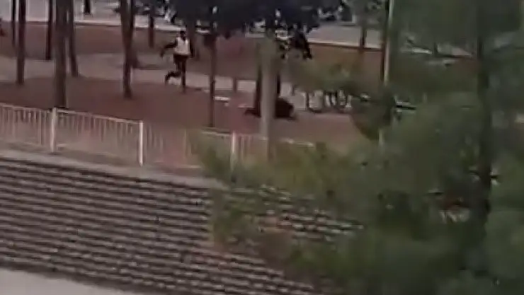 Gaziantep'te karısını öldüren zanlının vurularak yakalanma anı kamerada