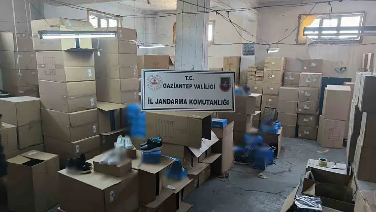 Gaziantep'te sahte ayakkabı operasyonu