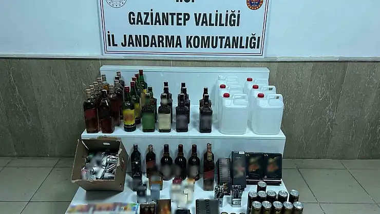 Gaziantep'te sahte ve kaçak alkol operasyonu: 1 gözaltı
