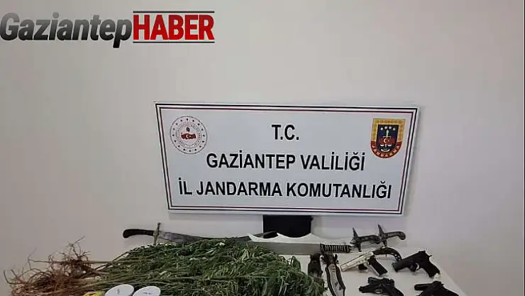 Gaziantep'te silah kaçakçılığı ve uyuşturucu operasyonu: 6 gözaltı