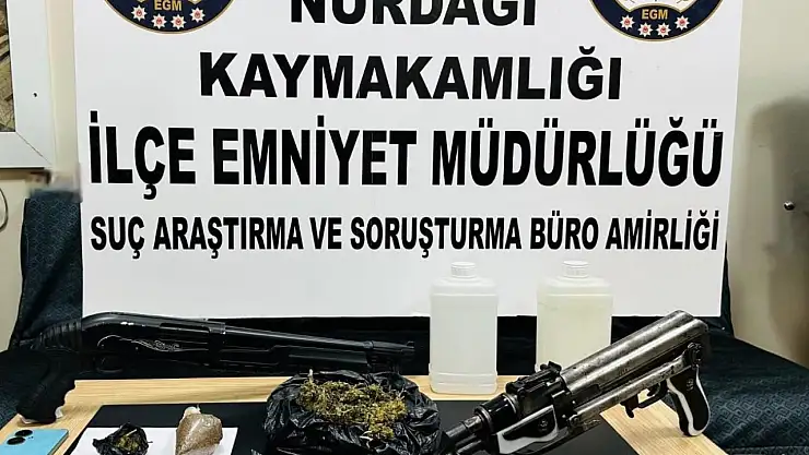 Gaziantep'te silah ve uyuşturucu operasyonu: 1 gözaltı