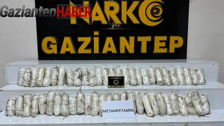 Gaziantep'te tır tekerleğine gizlenmiş 124 kilo metamfetamin ele geçirildi