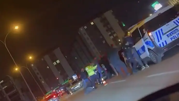 Gaziantep'te trafik cezasına tepki gösteren şahıslardan polise mukavemet