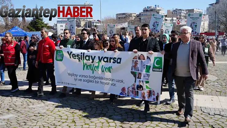 Gaziantep'te Yeşilay Haftası için farkındalık korteji