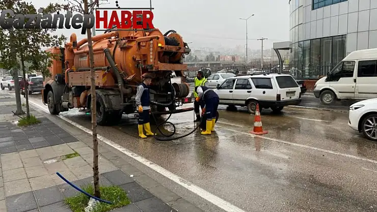 Gaziantep'te yoğun yağışın sebep olduğu olumsuzluklar giderildi