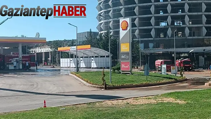 Gaziantep'teki otel yangının petrol istasyonuna sıçramaması için önlem alındı