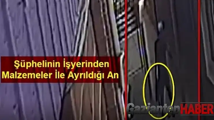 İş yerinden hırsızlık anları güvenlik kamerasında