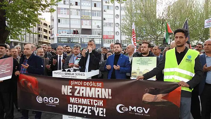İsrail'in Gazze'deki saldırıları Gaziantep'te protesto edildi