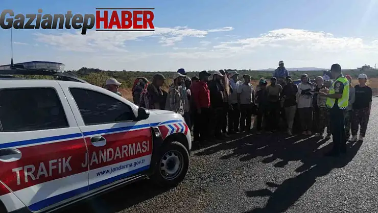 Jandarmadan tarım işçilerine güvenli trafik eğitimi