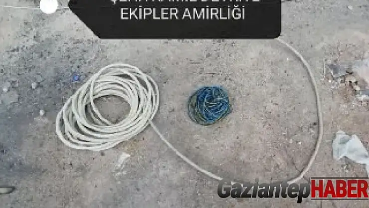 Kablo hırsızı yakalandı