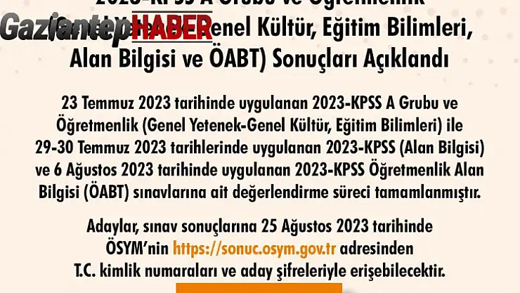 KPSS sonuçları açıklandı