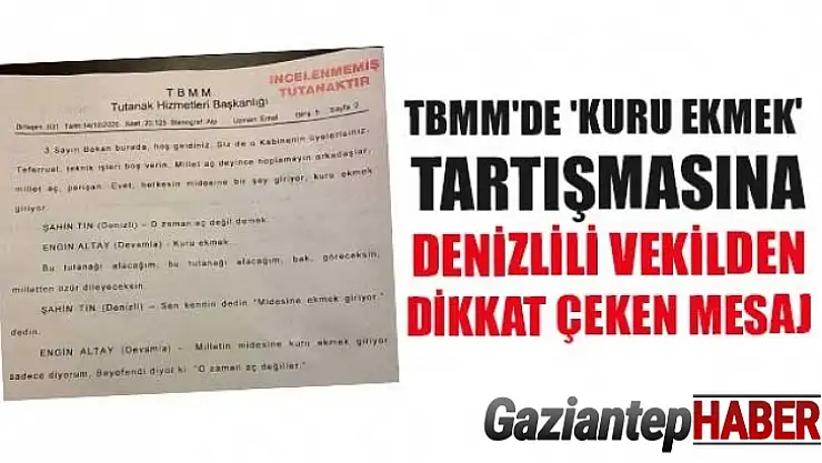 Millet Aç, Milletin Midesine Bir Şey Giriyor, Kuru Ekmek