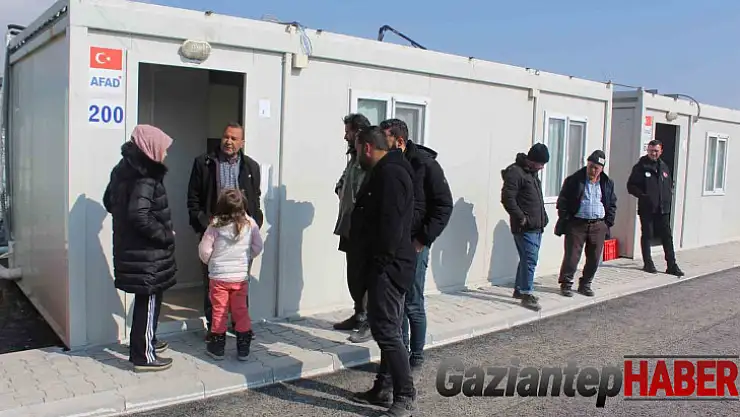 Nurdağı'nda depremzedeler konteynerlere yerleşmeye başladı