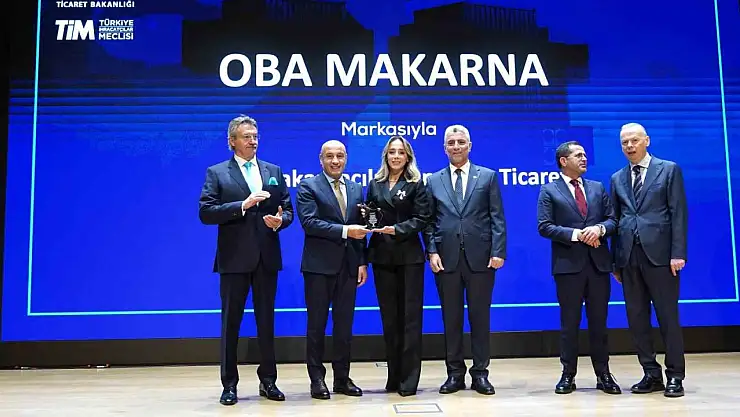 Oba Makarna'ya Turquality'den 'En Çok Ülkeye İhracat Yapan Turquality Şampiyonu' Ödülü