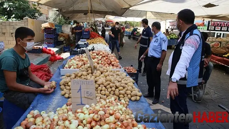 Pazar yerlerinde korona denetimi