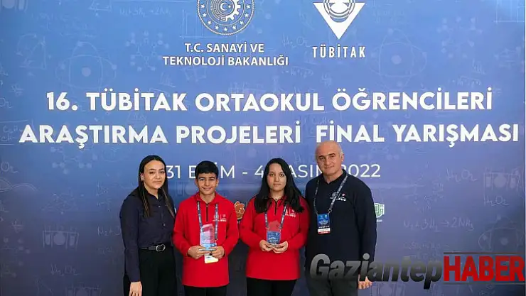 SANKO Okulları öğrencileri TÜBİTAK'ta Türkiye üçüncüsü oldu