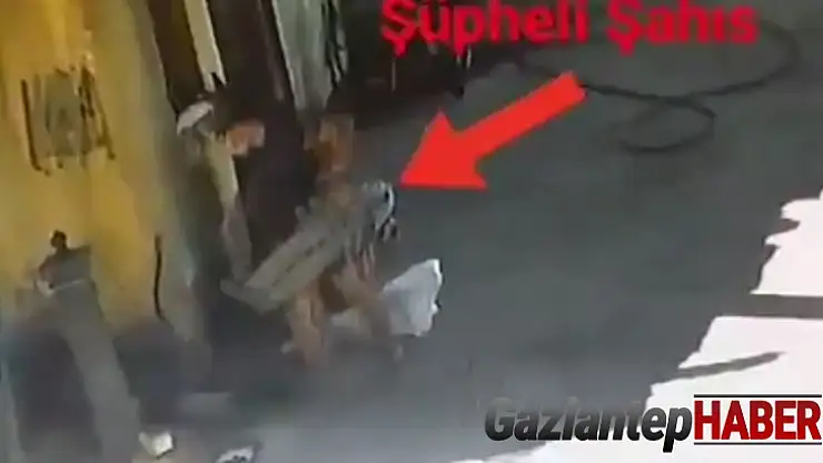 Gaziantep'teki hırsızlık anları güvenlik kamerasında