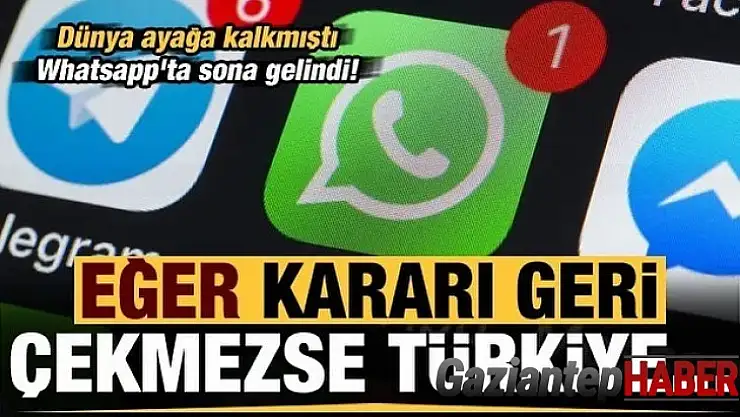 Whatsapp'ta sona gelindi!
