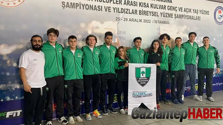 Yüzme branşında Gaziantep'e ilk kez kupa sevinci yaşattılar