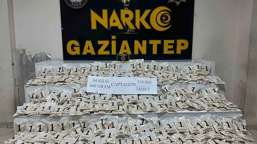 Gaziantep'te 510 bin adet uyuşturucu hap ele geçirildi: 1 şahıs tutuklandı