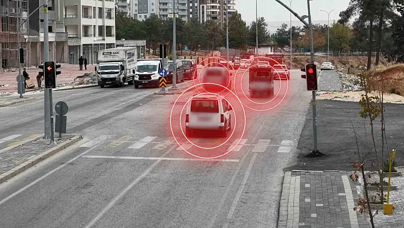Gaziantep'te kırmızı ışık ihlali yapan 990 araca ceza