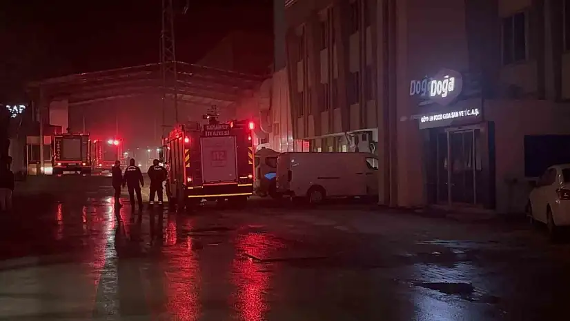 Gaziantep'te makarna fabrikasında yangın
