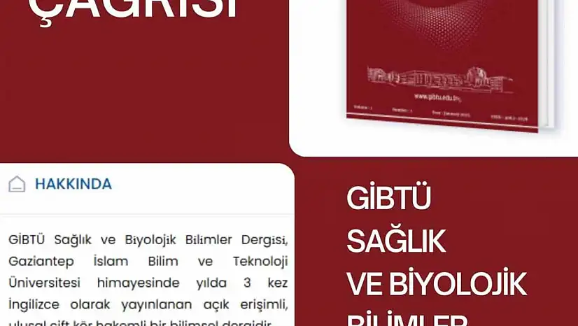 GİBTÜ Sağlık ve Biyolojik Bilimler Dergisi temmuz sayısı için makale kabulüne devam ediyor