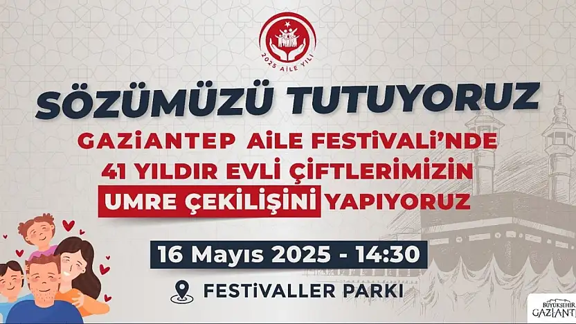 Gaziantep Aile Yılı Festivali için geri sayım başladı