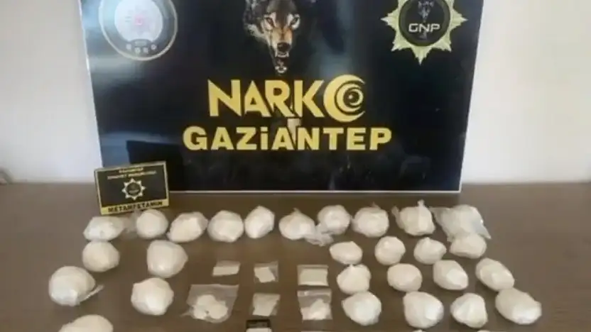Gaziantep'te 2 kilo metamfetamin ele geçirildi: 2 gözaltı